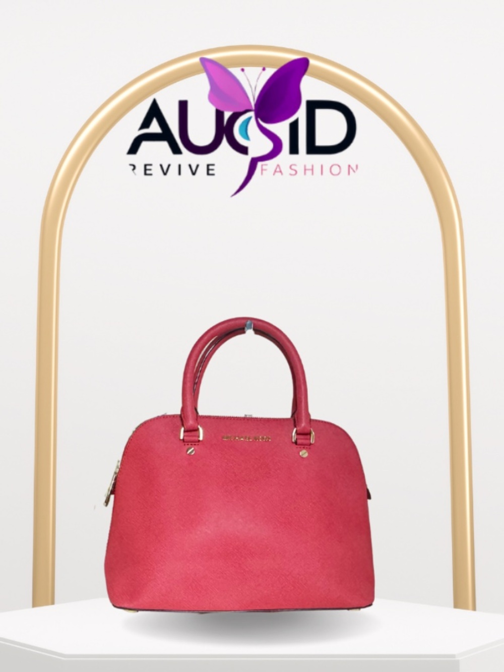 Michael Kors Hot Pink / Fuchsia Saffiano Leather Dome Satchel